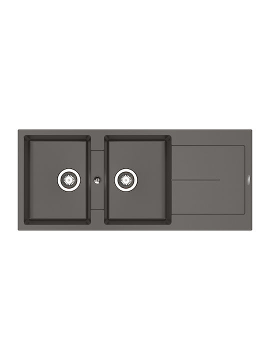 ΝΕΡΟΧΥΤΗΣ PYRAGRANITE ITHAKA 116x50 2B 1D IRON GREY