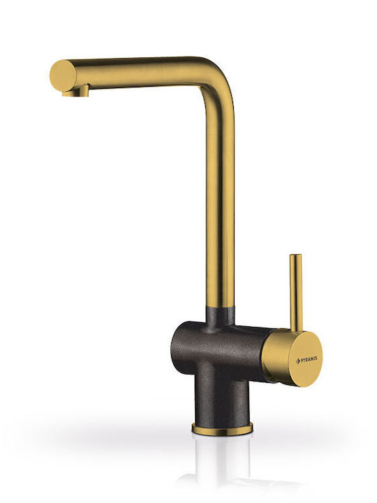 ΜΠΑΤΑΡΙΑ ΚΟΥΖΙΝΑΣ MANDOLIN PVD GOLD + PEARL BLACK ΑΝ. ΑΤΣΑΛΙ NBS (U) WRAS