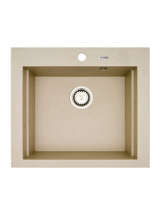 ΝΕΡΟΧΥΤΗΣ PYRAGRANITE SIROS 57x51,5 1B DARK BEIGE