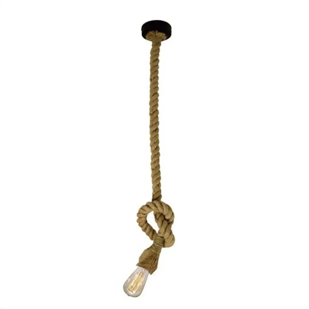 Φωτιστικό κρεμαστό οροφής με σκοινί E27 φυσικό χρώμα 2m C10 ROP 2