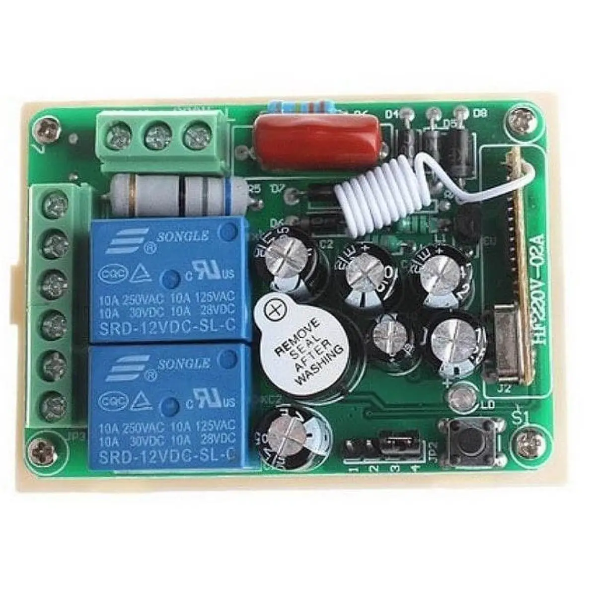 Ασύρματος δέκτης 2 εντολών 12Volt 2 κανάλια