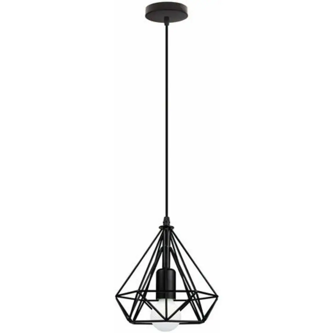 Κρεμαστό φωτιστικό οροφής μονό διαμάντι 20cm από σίδερο E27 C10 CICLIO1200 Nitorio 35 02100000