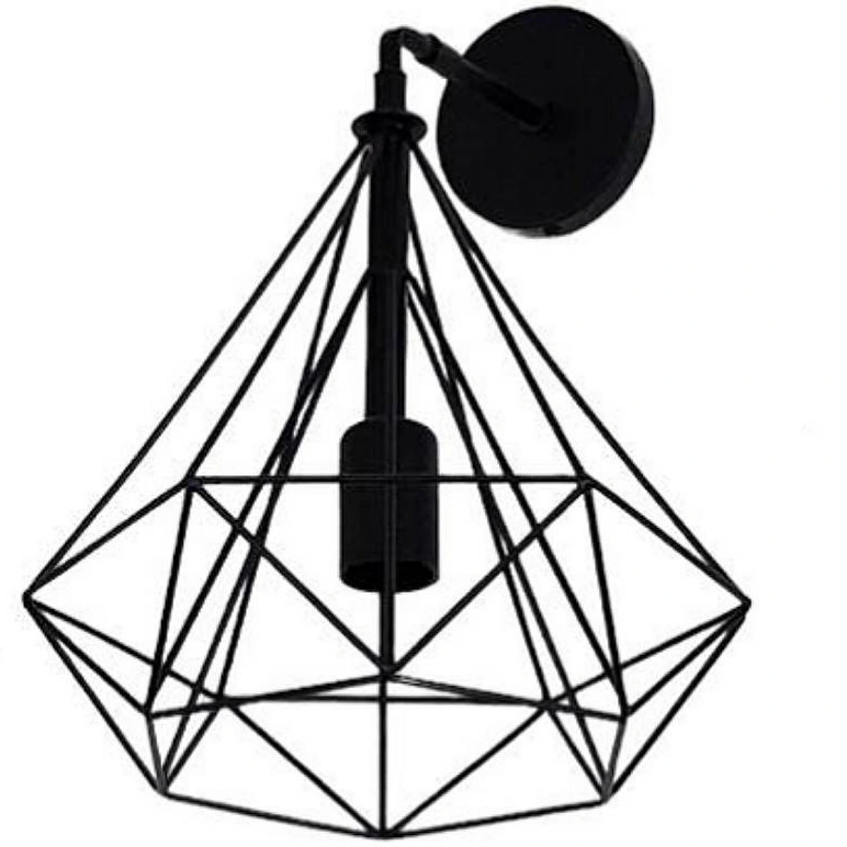 Φωτιστικό τοίχου - Απλίκα με διαμάντι 28cm σε μαύρο χρώμα Nitorio 59