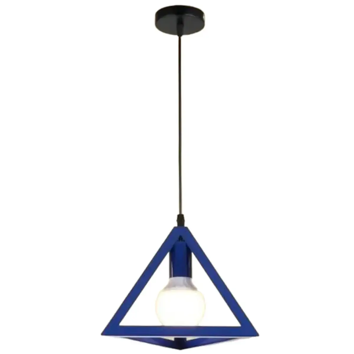 Κρεμαστό φωτιστικό οροφής μπλε μονό Τρίγωνο (Πυραμίδα) C10 Ε27 TRIANG22