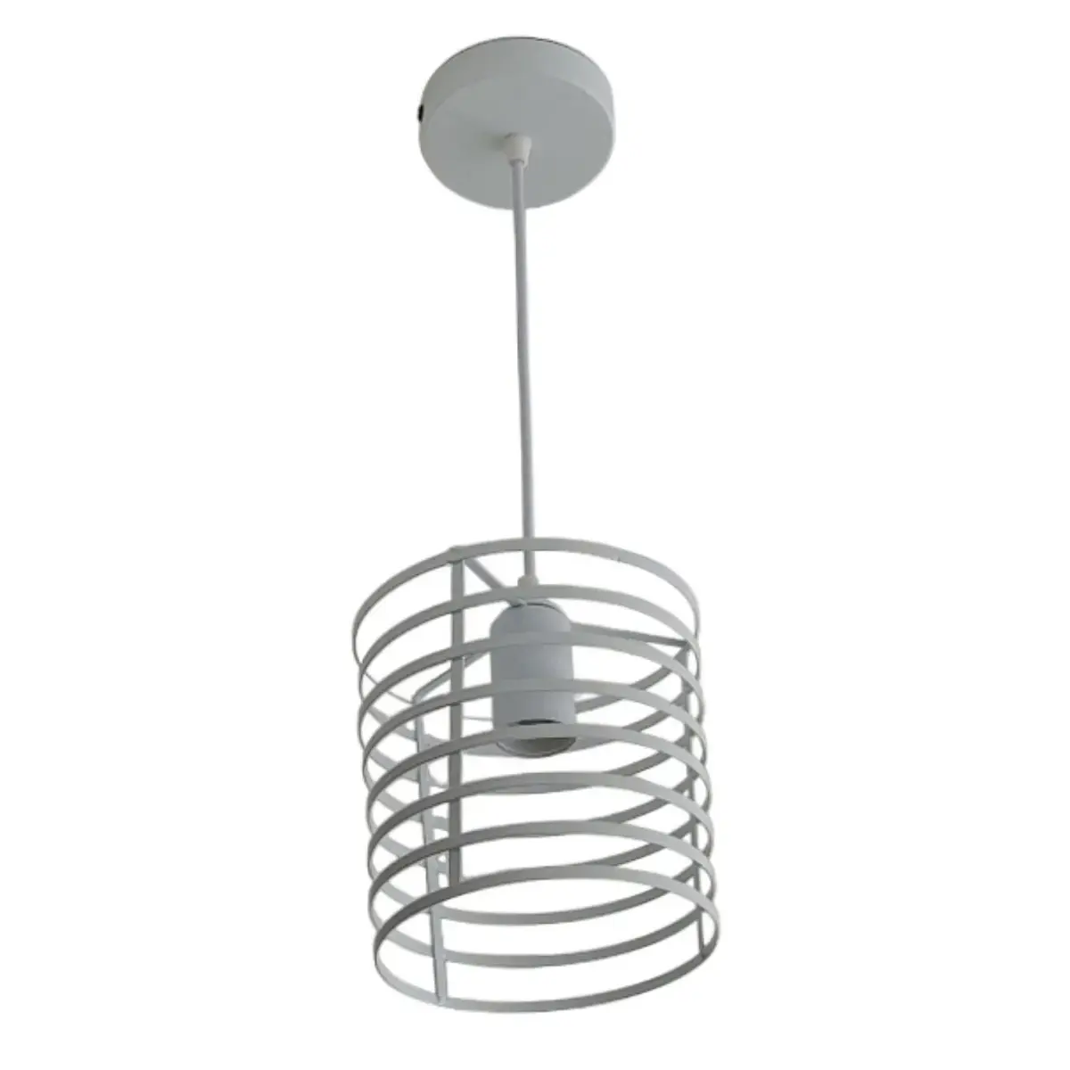 Κρεμαστό φωτιστικό οροφής κύλινδρος σε πλέγμα λευκό E27 C10 Cylindro 14