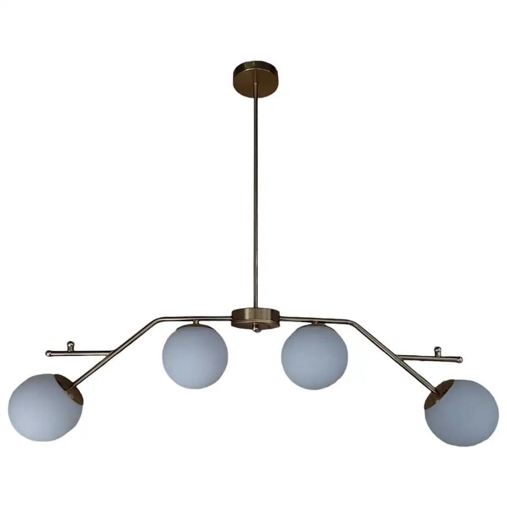 Κρεμαστό φωτιστικό οροφής πολύφωτο 4 λάμπες G9 σε χρυσό ματ χρώμα Serenity 11