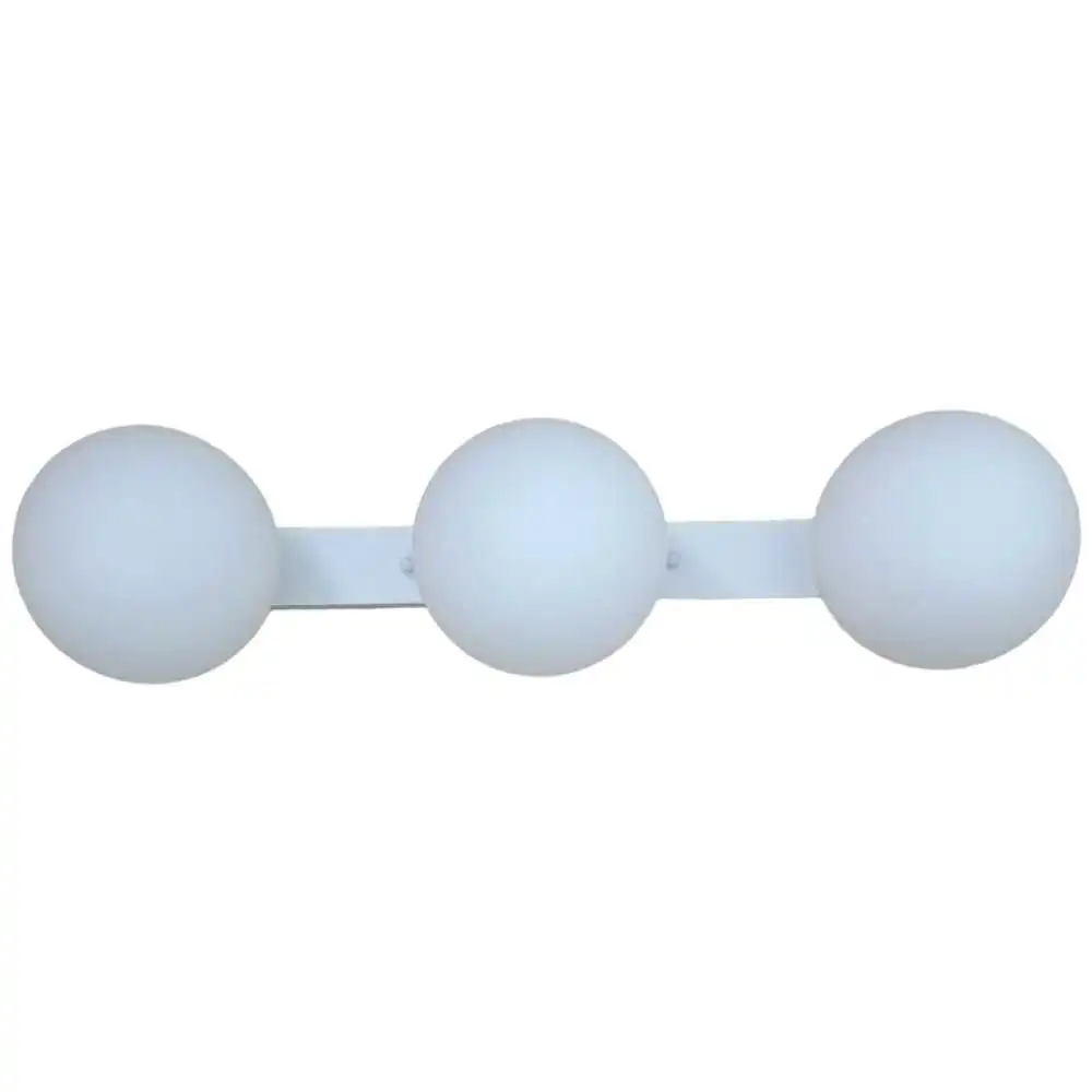 Φωτιστικό τοίχου - απλίκα Serenity 34 με 3 μπάλες 15 εκατοστά σε λευκό χρώμα