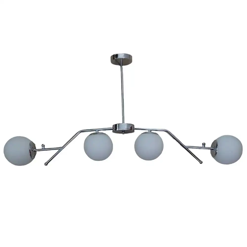 Κρεμαστό φωτιστικό οροφής πολύφωτο 4 λάμπες G9 σε ασημί χρώμα Serenity 18