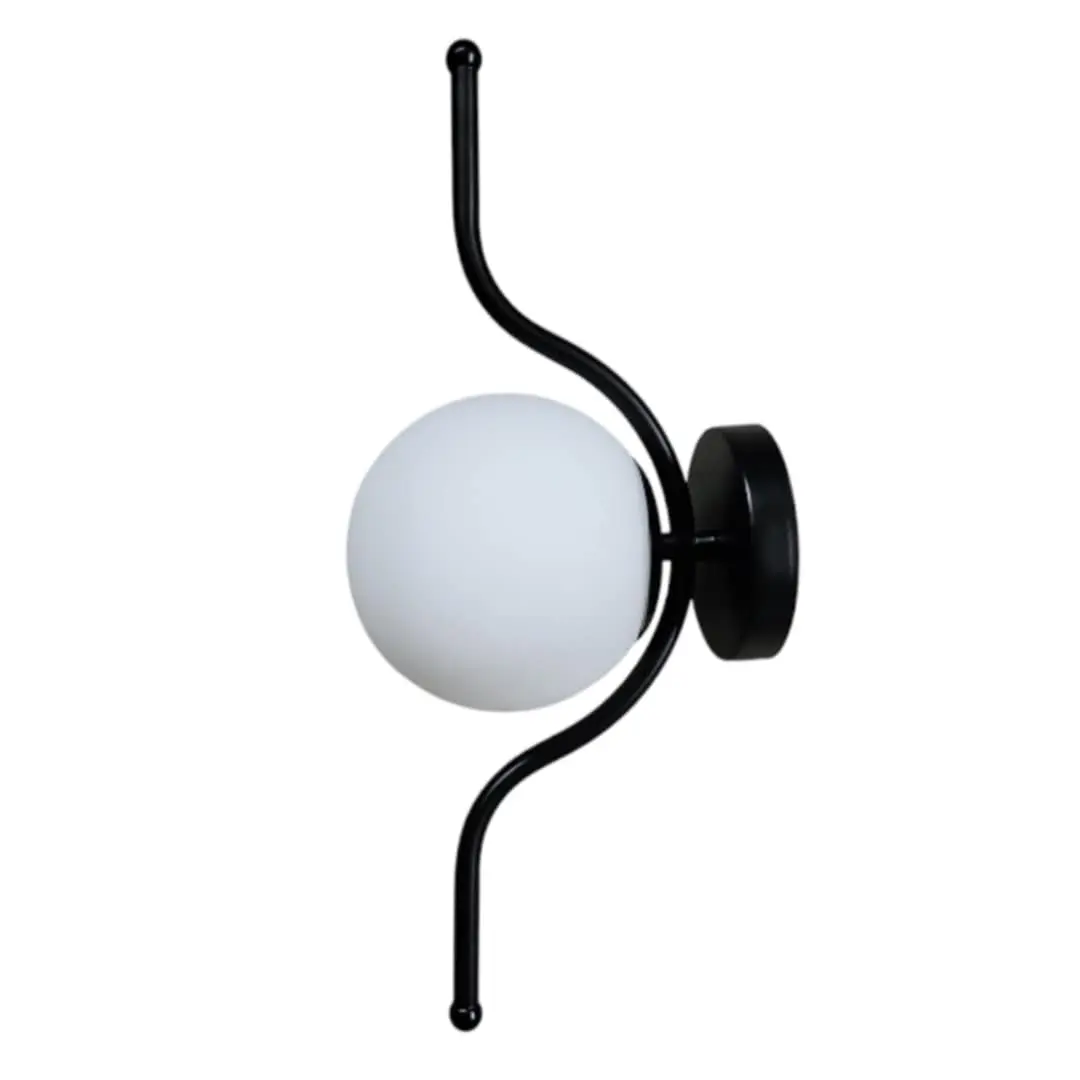 Φωτιστικό τοίχου - Απλίκα σε μαύρο χρώμα με 1 μπάλα και λάμπα g9 Serenity 67