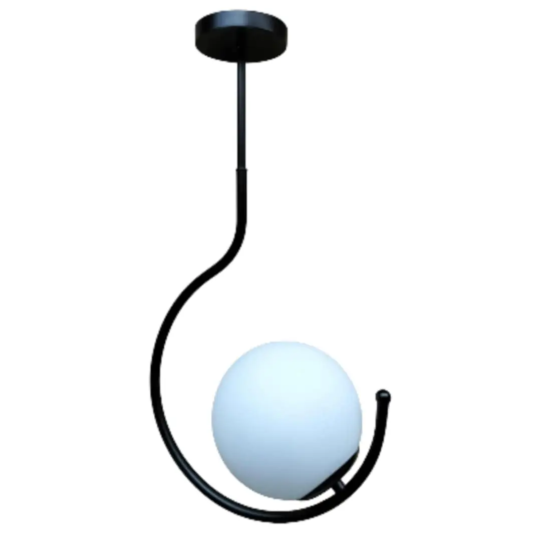 Κρεμαστό φωτιστικό οροφής με 1 μπάλα και λάμπα g9 serenity 58