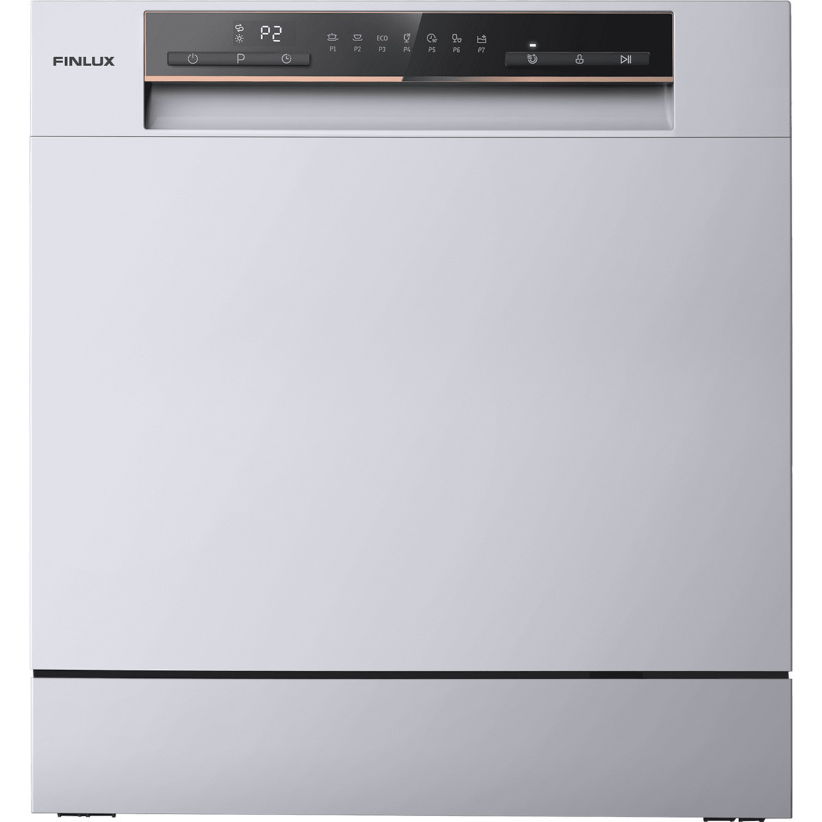 Πλυντήριο Πιάτων Ελεύθερο για 8 Σερβίτσια Π55xY59.5εκ,. WQP8 SILVER, Finlux