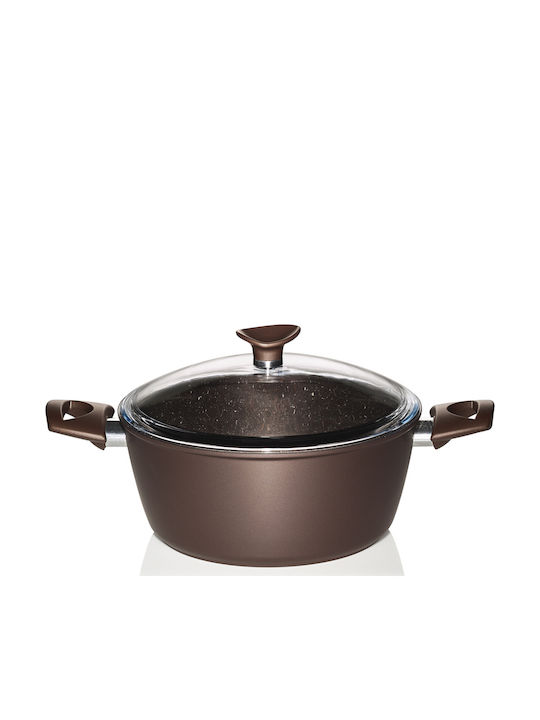 Pyramis Βαθιά Κατσαρόλα Stone Chef από Αλουμίνιο 5lt / 24cm 014003801, Pyramis