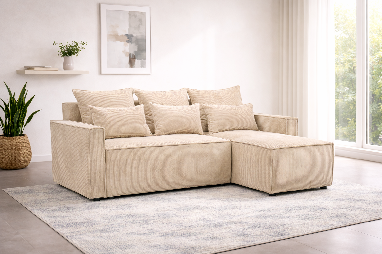 Καναπές Γωνία ,Comfort, 265x162x79 εκ. , All4home