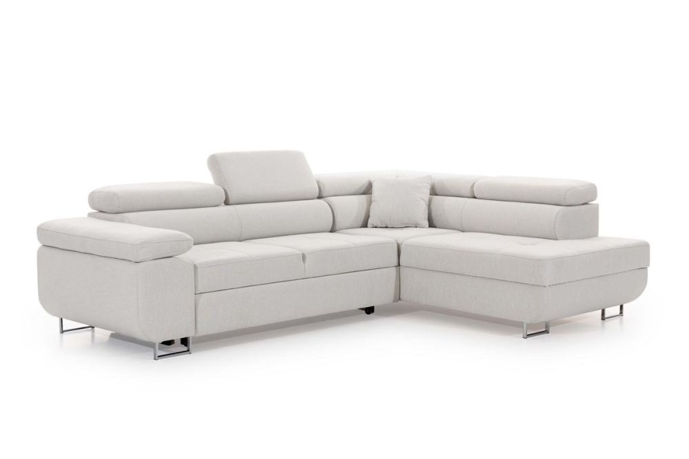 Γωνιακός καναπές κρεβάτι Alexander με αποθηκευτικό χώρο (αριστερή γωνία), Madrid 1384, 275x202 εκ, Silk