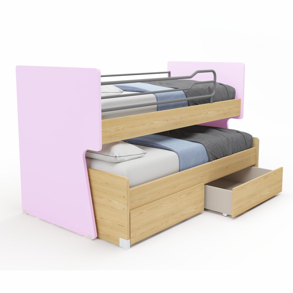 Κουκέτα με συρταρια Obin λιλά 0257 , 90/200, All4home