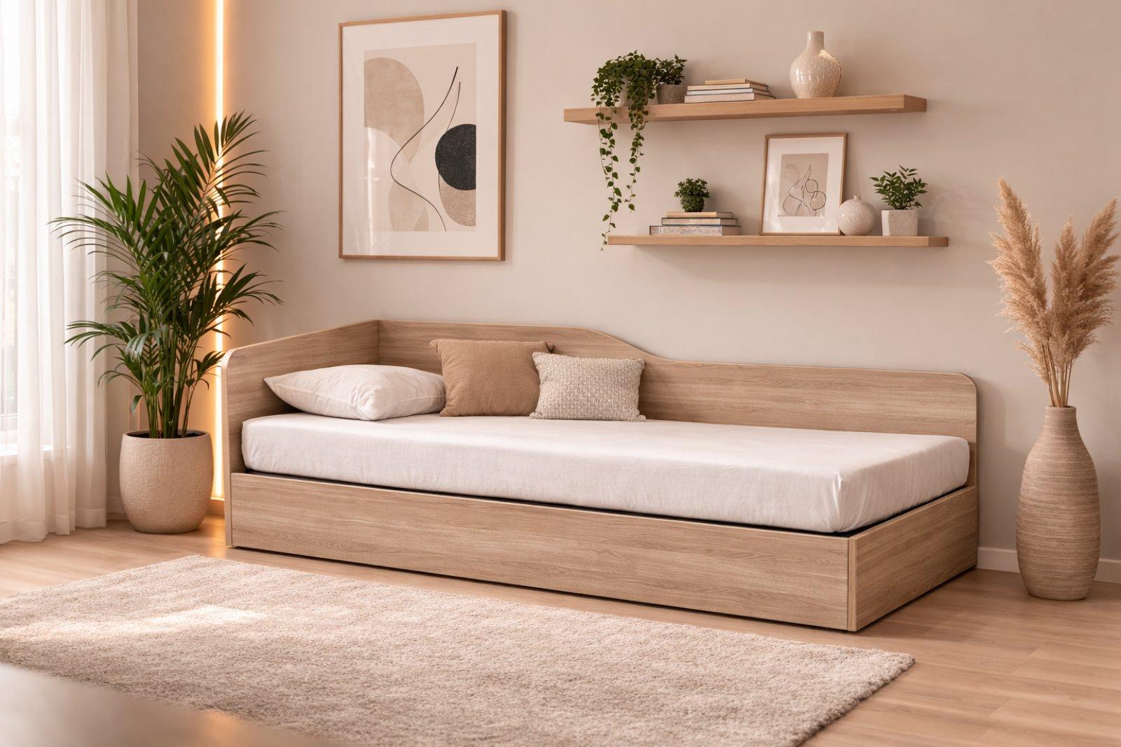 Κρεβάτι ημίδιπλο Cortina Σόνομα, 120/190, Genomax - Στρώμα ορθοπεδικό με βάση