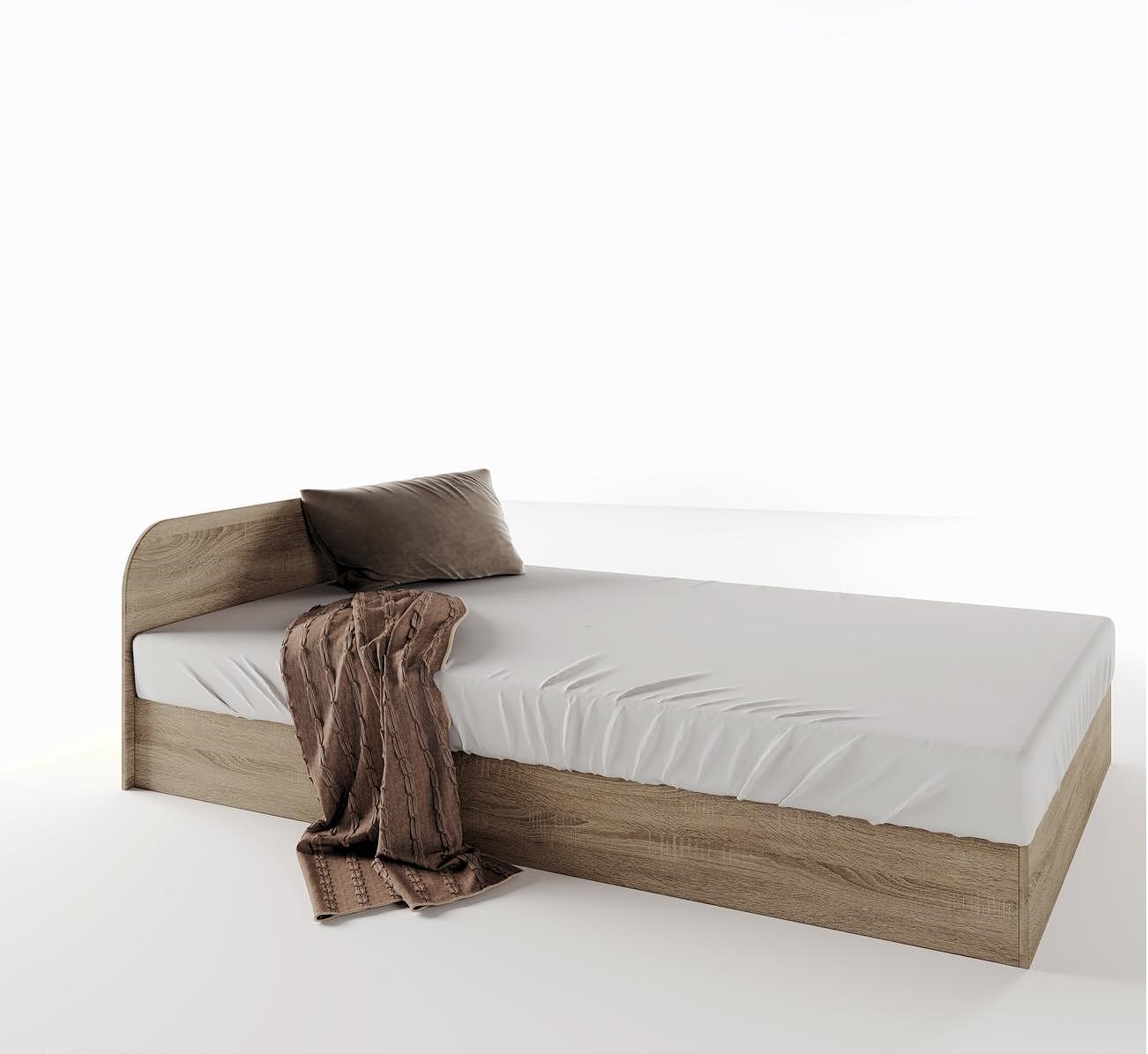 Ημίδιπλο κρεβάτι μπαούλο 1212011 Σόνομα, 120/190, Genomax - Στρώμα ορθοπεδικό με βάση