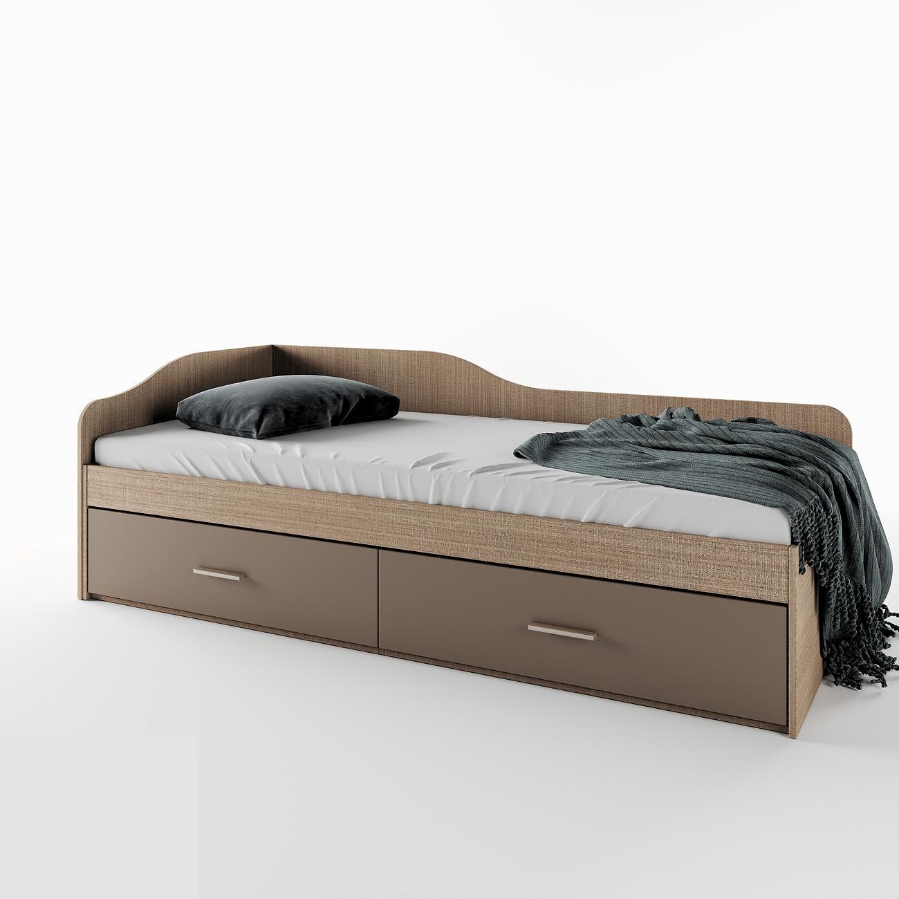 Κρεβάτι μονό 1212023 Μόκα, 90/200, Genomax - Στρώμα ορθοπεδικό με βάση