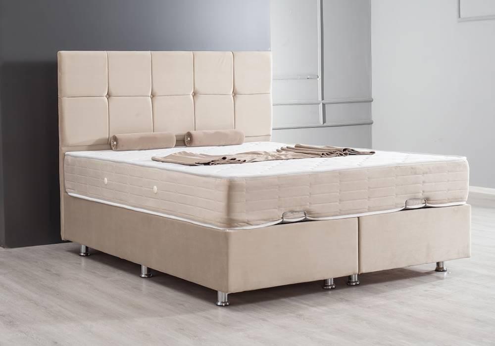 Κρεβάτι υφασμάτινο διπλό Kare - oval baza, Νο babyface 14, 160x200 εκ., κωδ. 2770000003, All4home