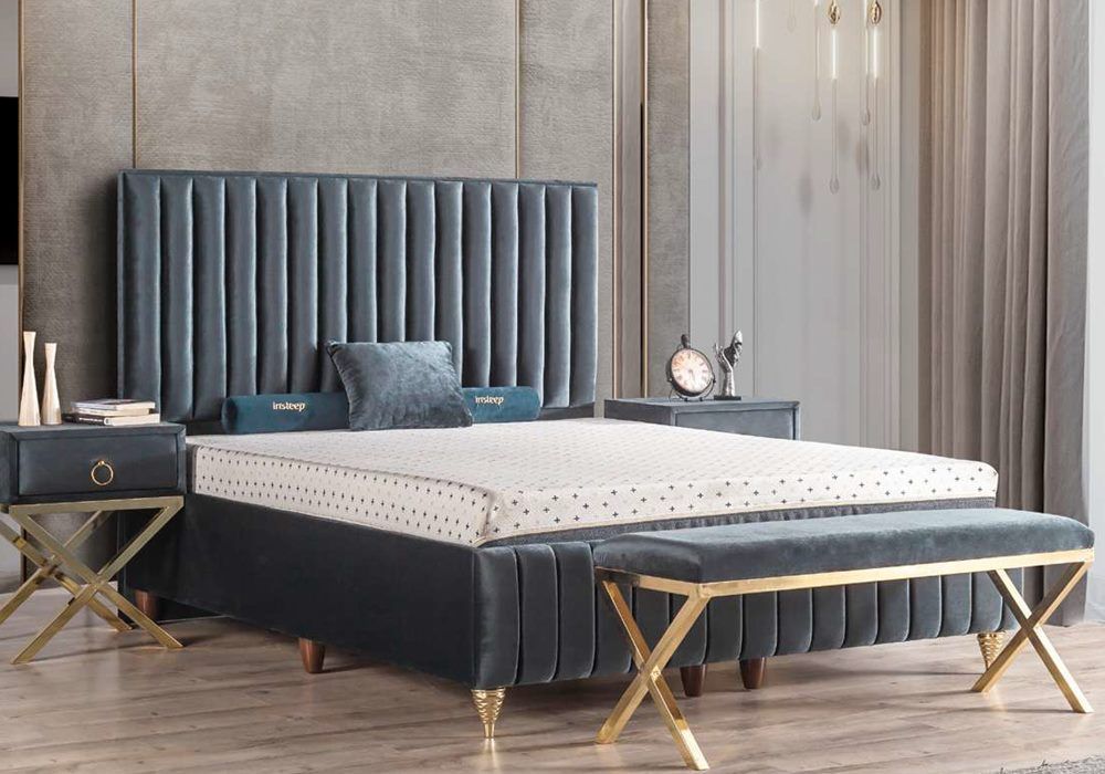 Κρεβάτι υφασμάτινο Prag με αποθηκευτικό χώρο, 140x200 εκ., All4home