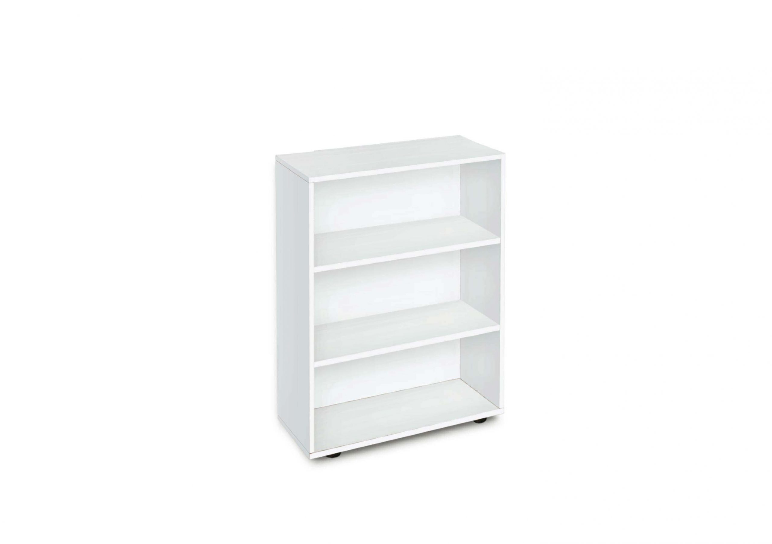 Βιβλιοθήκη Etazerka Ava 3 Λευκή, 78x33x112.3, Genomax