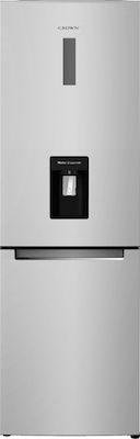 Ψυγειοκαταψύκτης NoFrost Υ185xΠ60xΒ65.8εκ. Inox, CBN444DIX/DIS , Crown